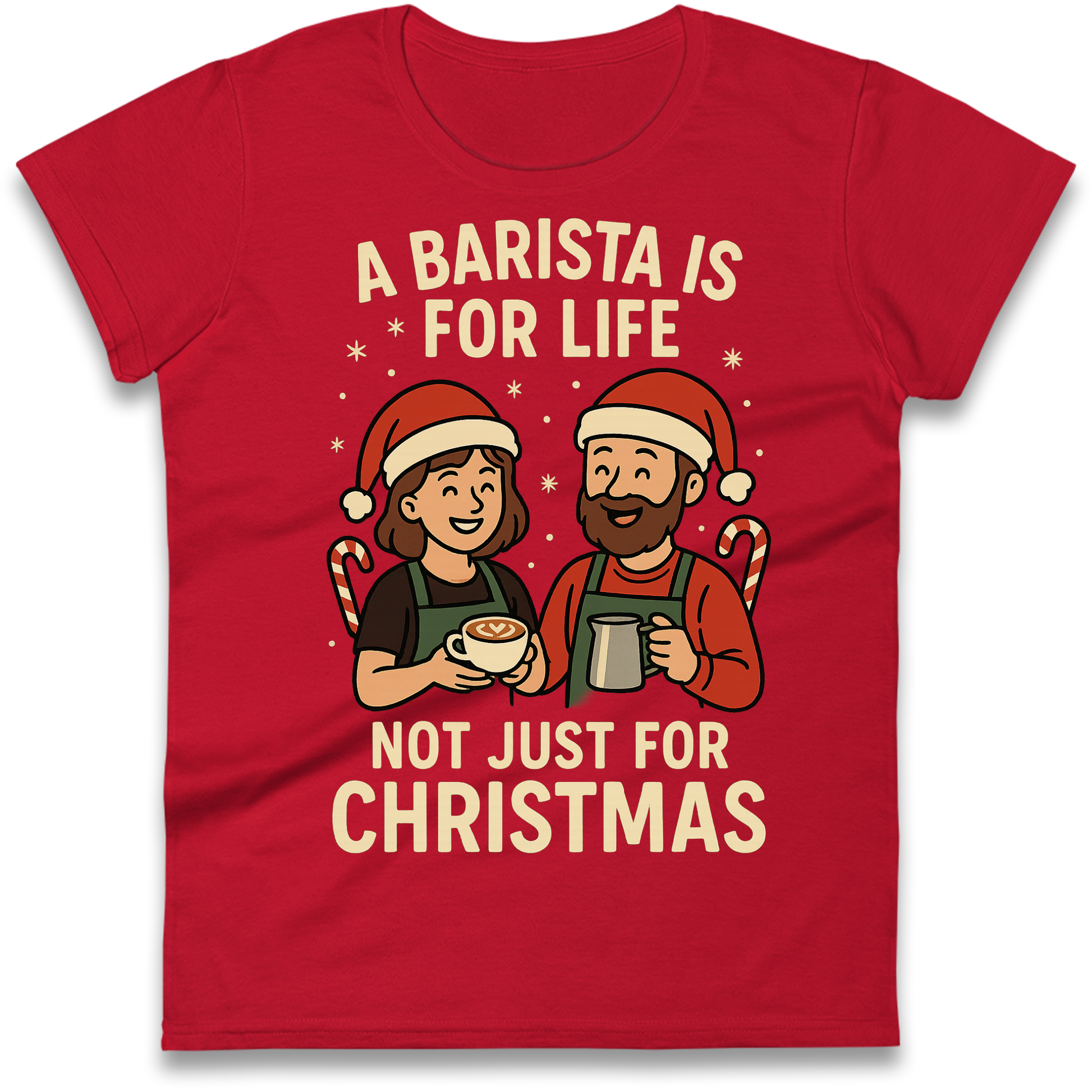 Barista Christmas Ladies Shirt