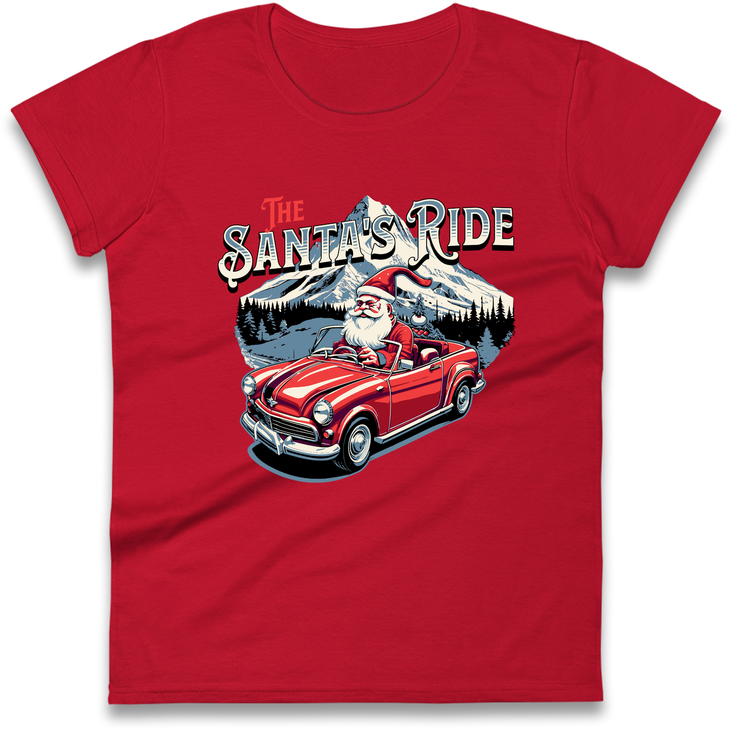 The Santas Ride Christmas Ladies Shirt