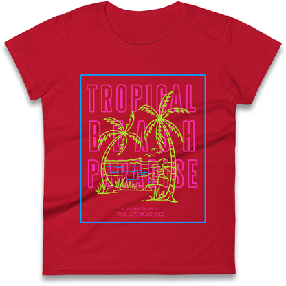 Tropical Beach Paradise Ladies Shirt