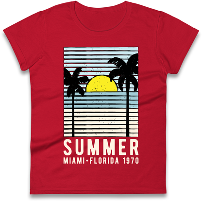 Summer Miami Florida 1970 Ladies Shirt