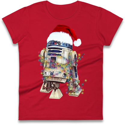 R2D2 Christmas Santa Christmas Ladies Shirt