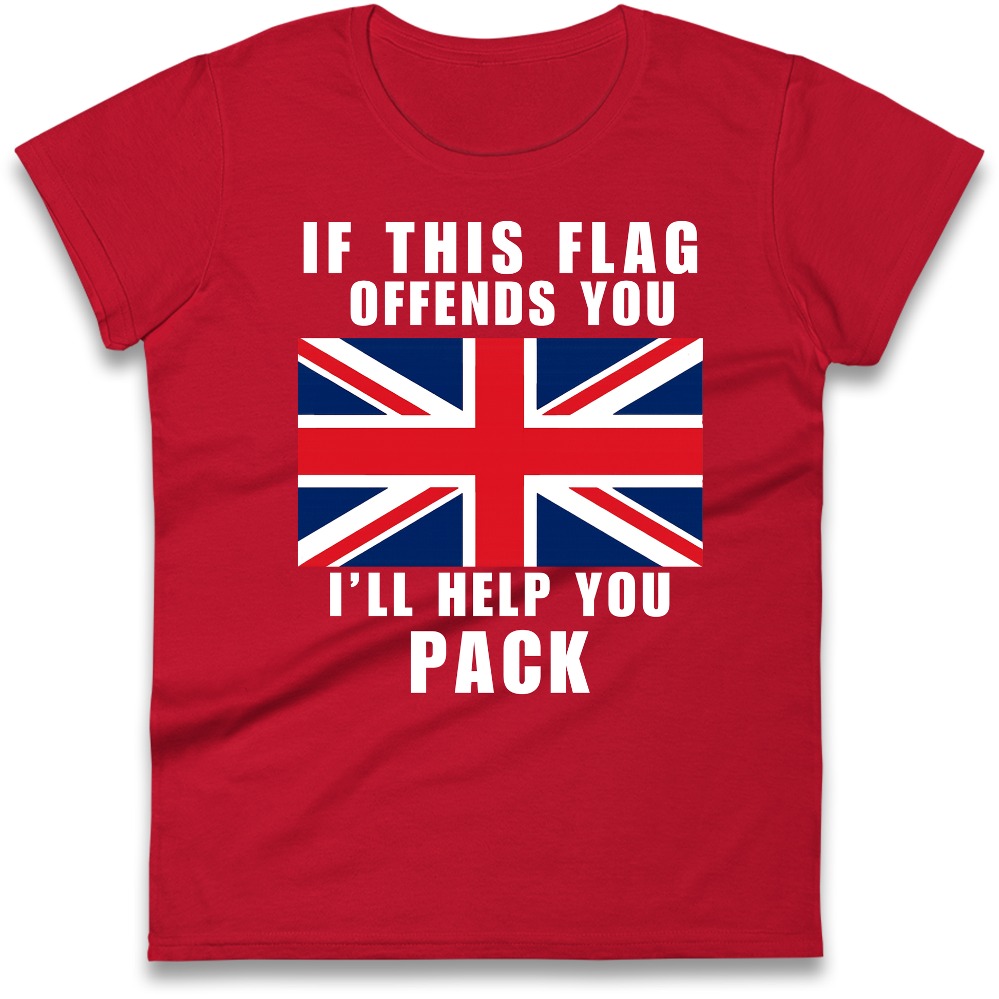 If This Flag Offends You I Will Help You Pack Ladies Shirt