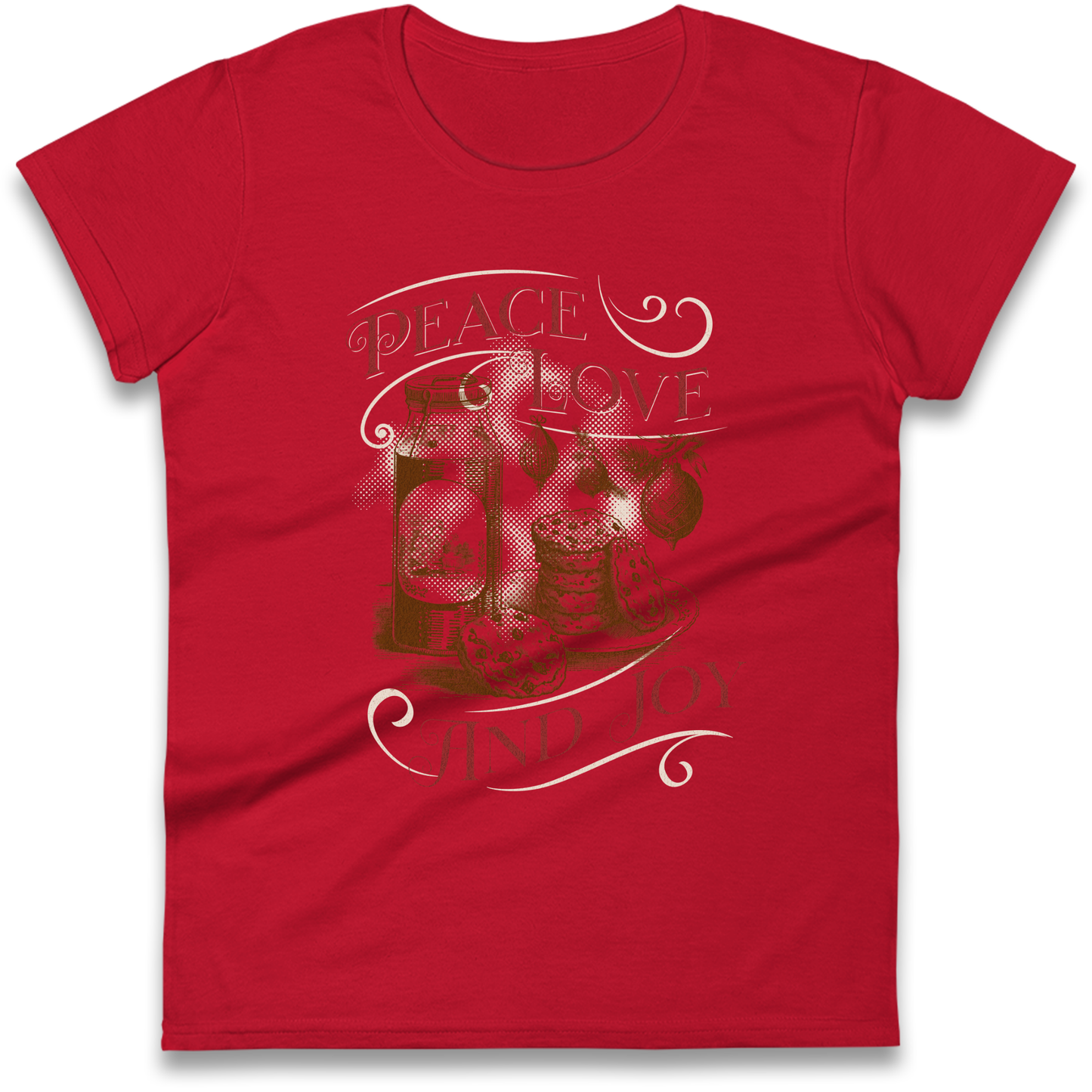 Peace Love And Joy Christmas Ladies Shirt