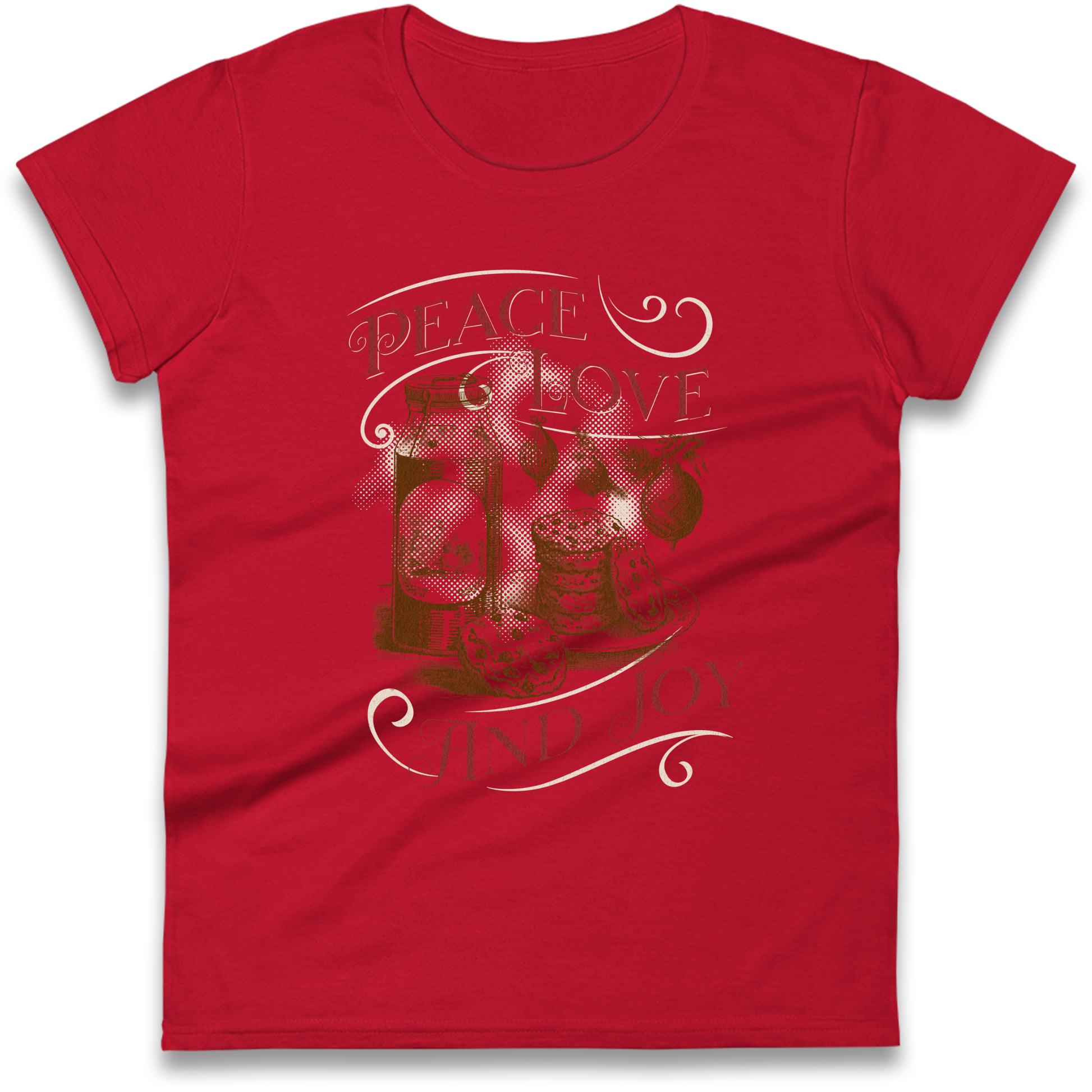 Peace Love And Joy Christmas Ladies Shirt