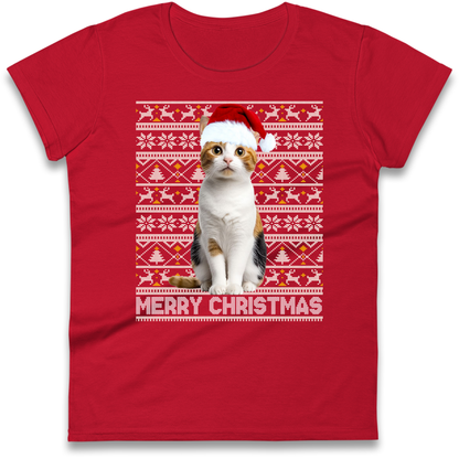 Merry Christmas Cat Ladies Shirt