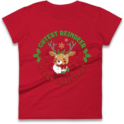 Cutest Reindeer Ladies Shirt