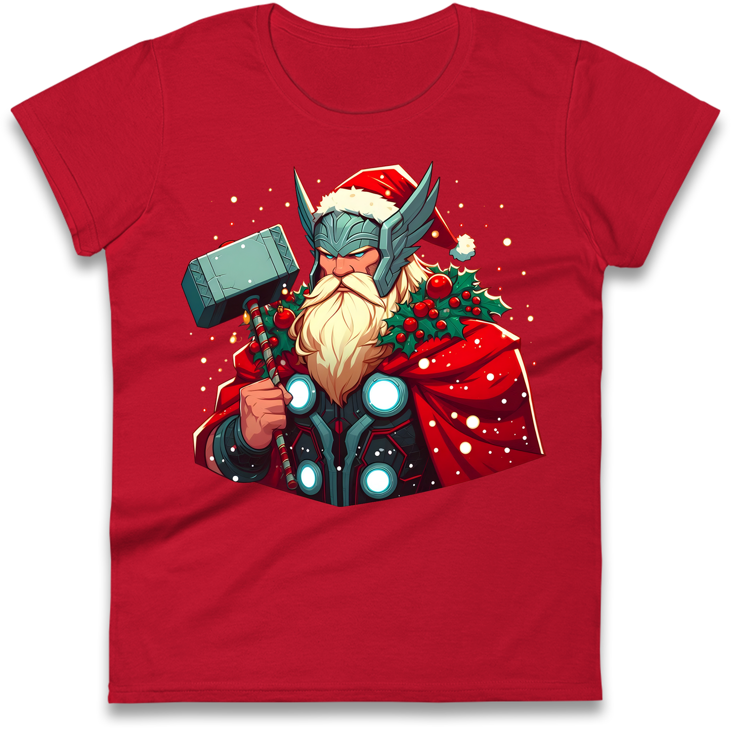 Viking Thor Santa Ladies Shirt