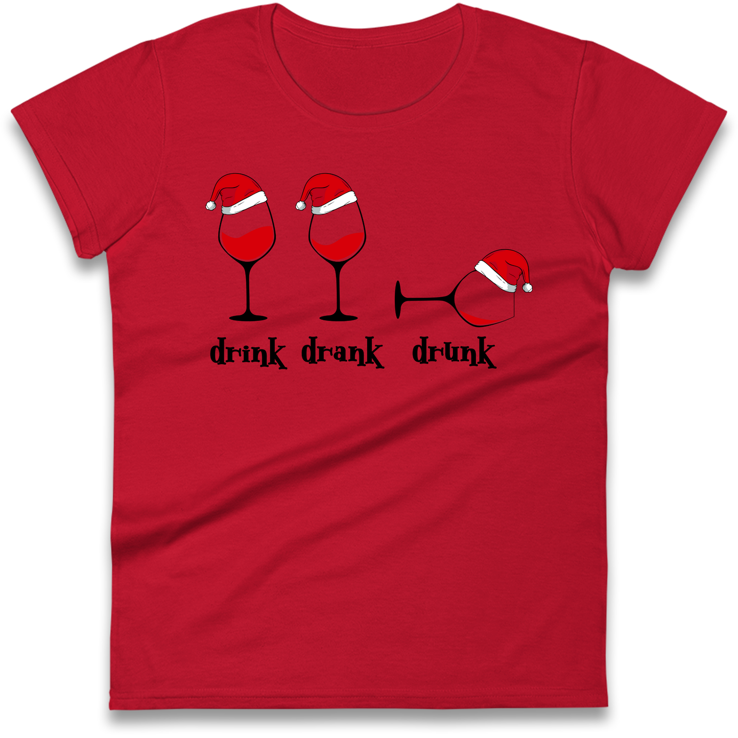 Drink Drank Drunk Ladies Shirt