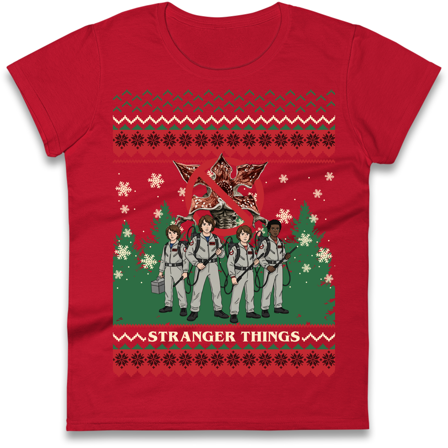 Stranger Things Demogorgon Christmas Ladies Shirt