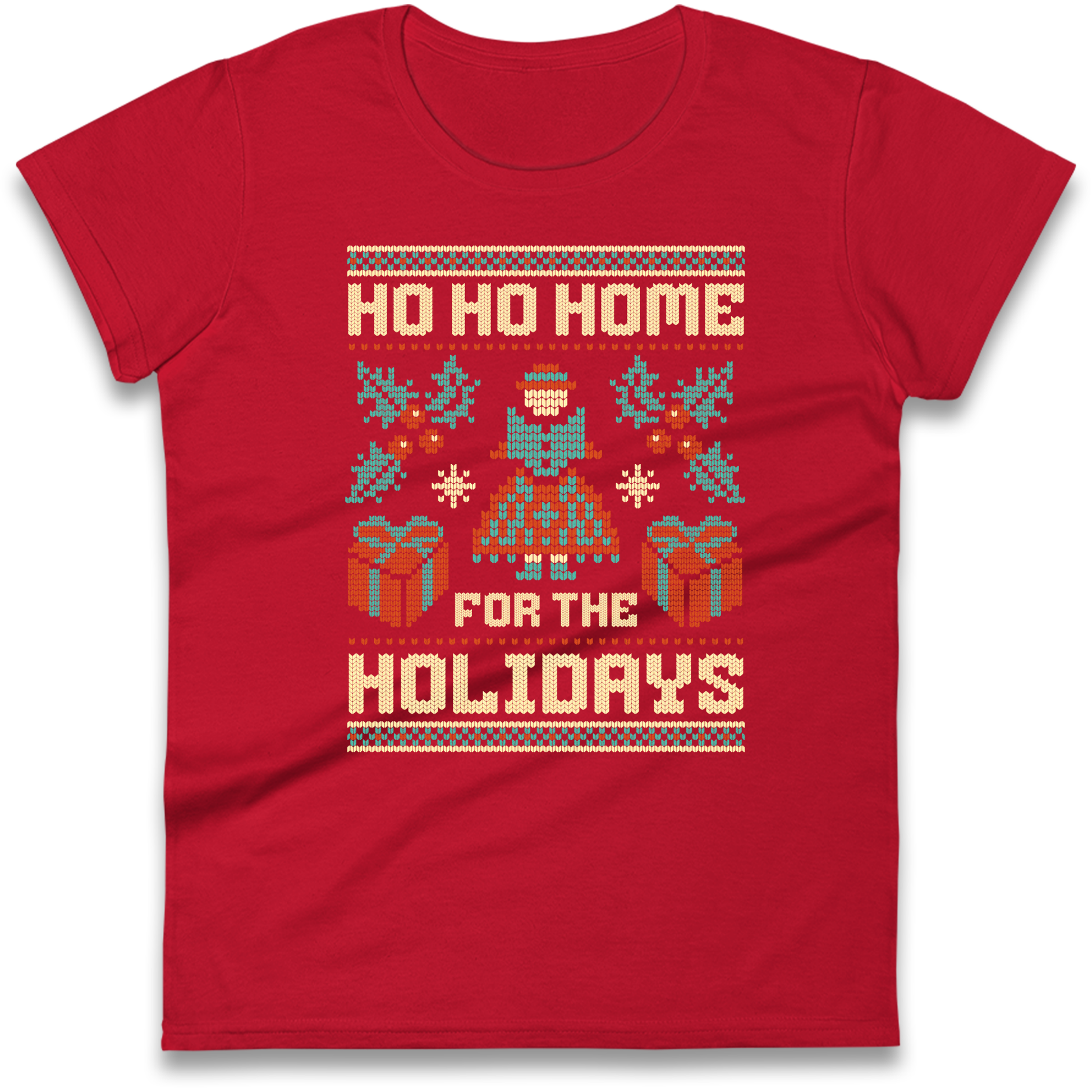 HO HO Home For the Holidays Christmas Ladies Shirt