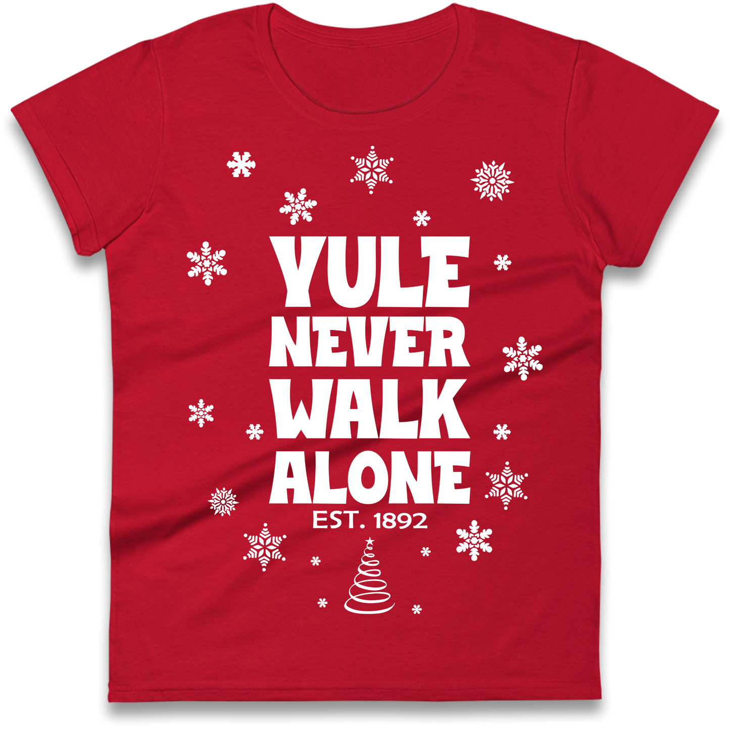 Yule Never Walk Alone Liverpool Christmas Ladies Shirt