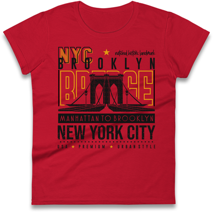 NYC Brooklyn Bridge Ladies Shirt