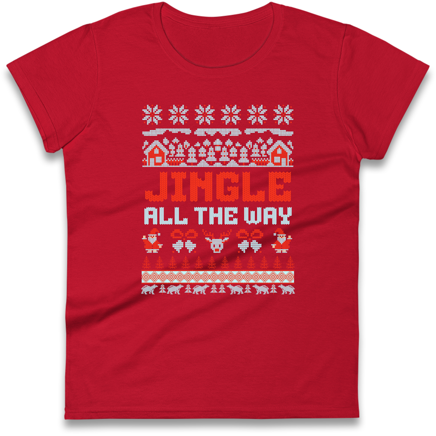 Jingle All The Way Christmas Ladies Shirt