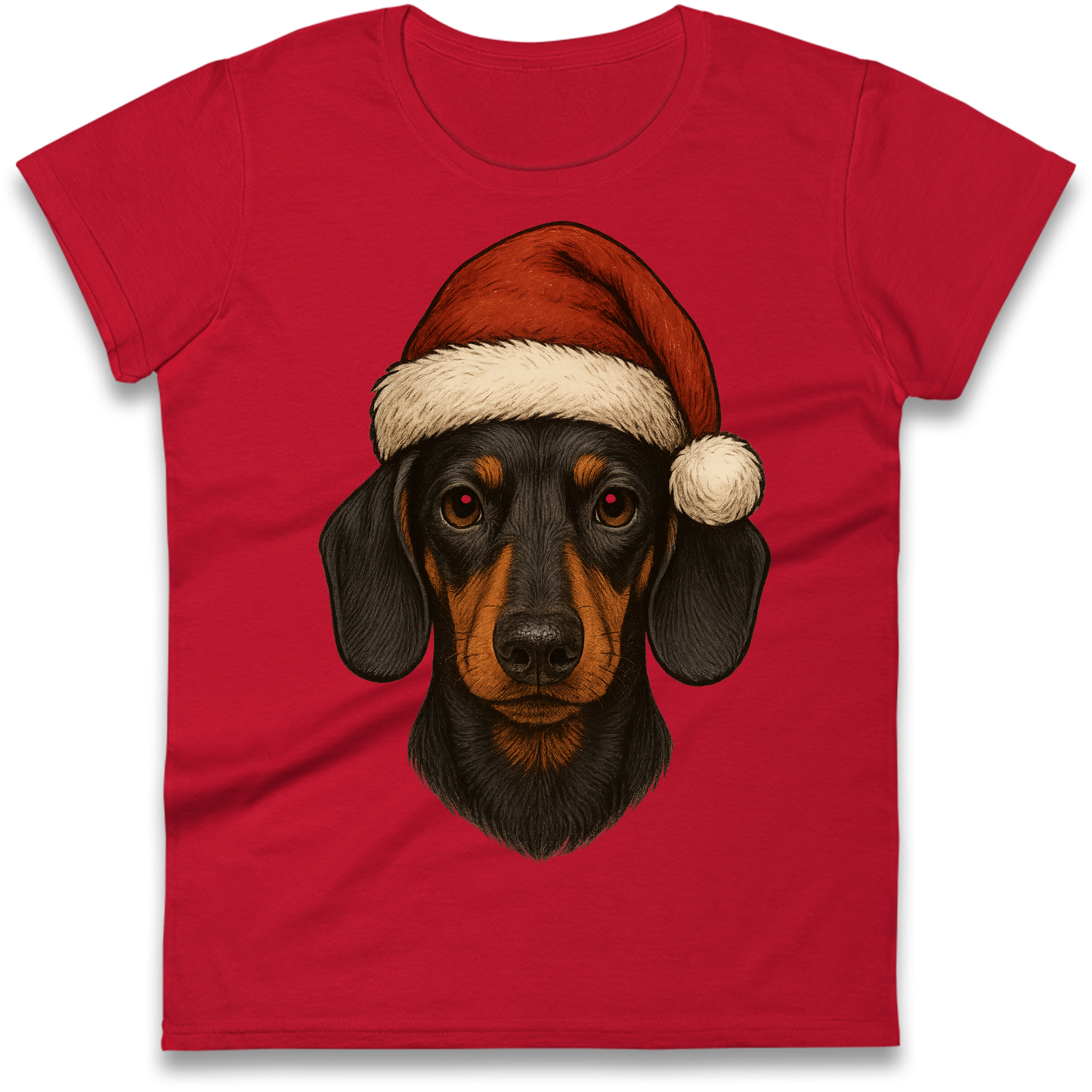 Sausage Dog Christmas Ladies Shirt