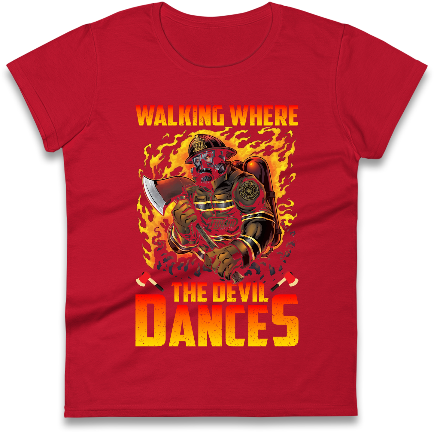 Walking Where The Devil Dances Ladies Shirt
