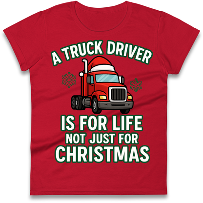 Truck Driver Christmas Ladies Shirt