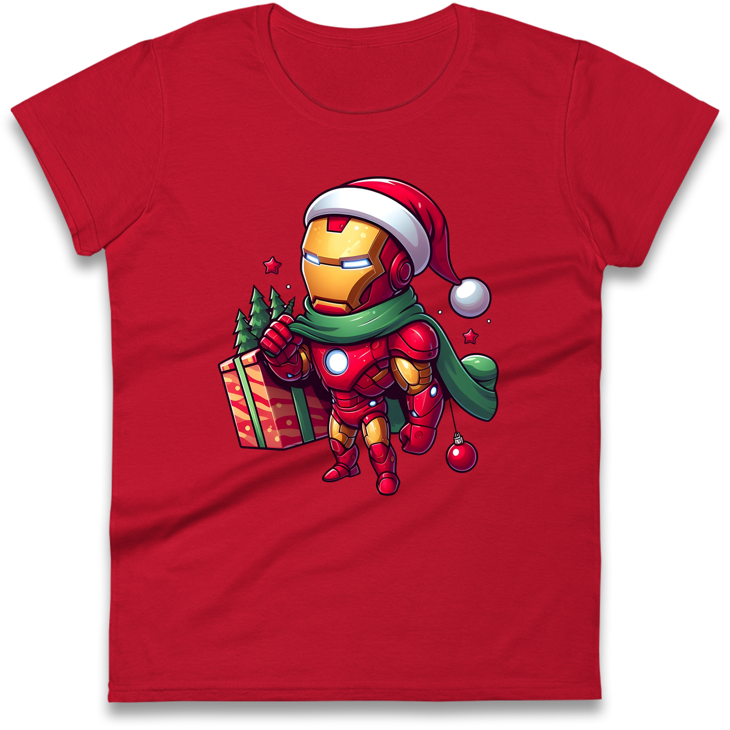 Ironman Santa Ladies Shirt