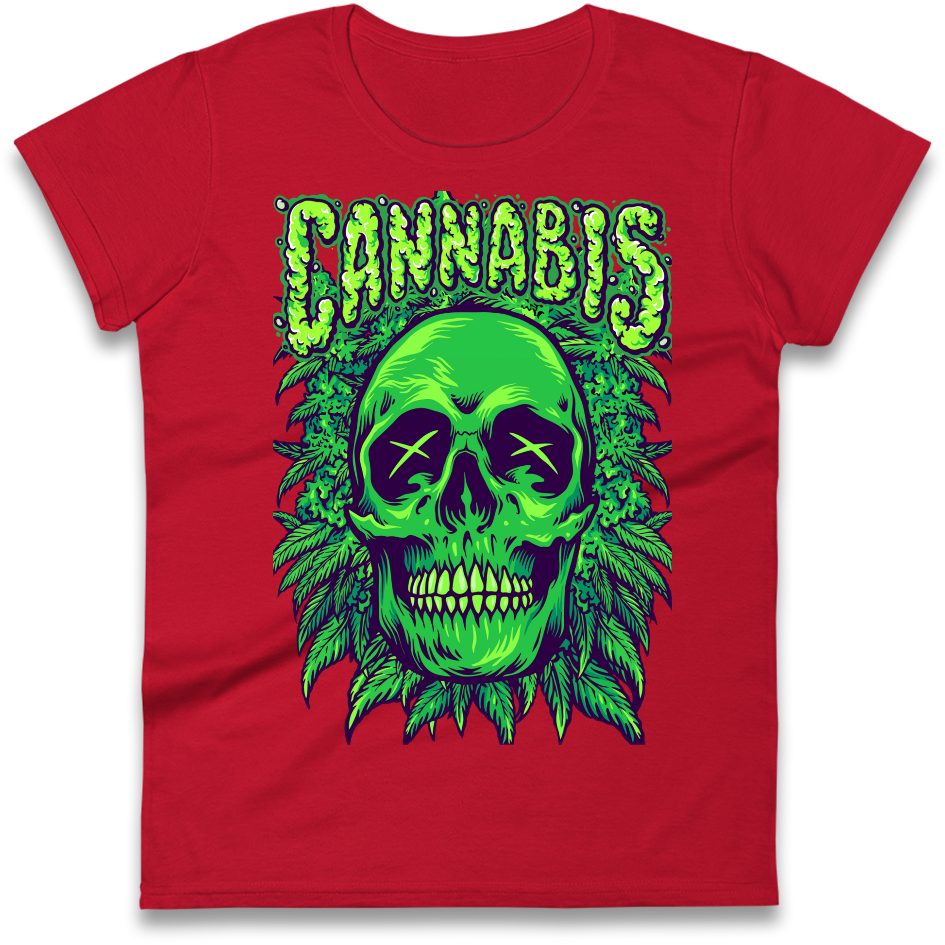 Cannabis Skull Ladies Shirt