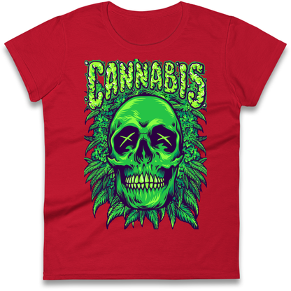 Cannabis Skull Ladies Shirt
