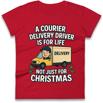 Courier Delivery Driver Christmas Ladies Shirt