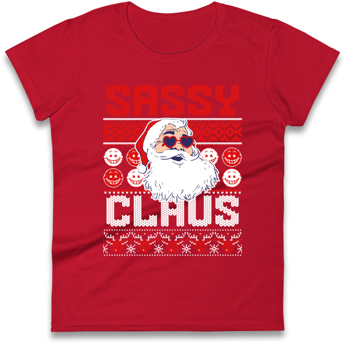 Sassy Claus Santa Christmas Ladies Shirt