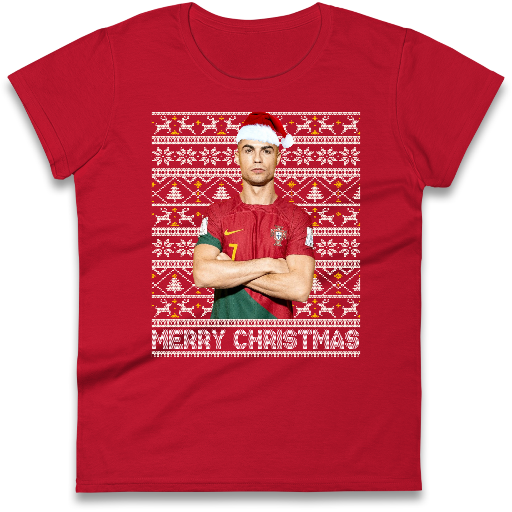 Merry Christmas Ronaldo Ladies Shirt