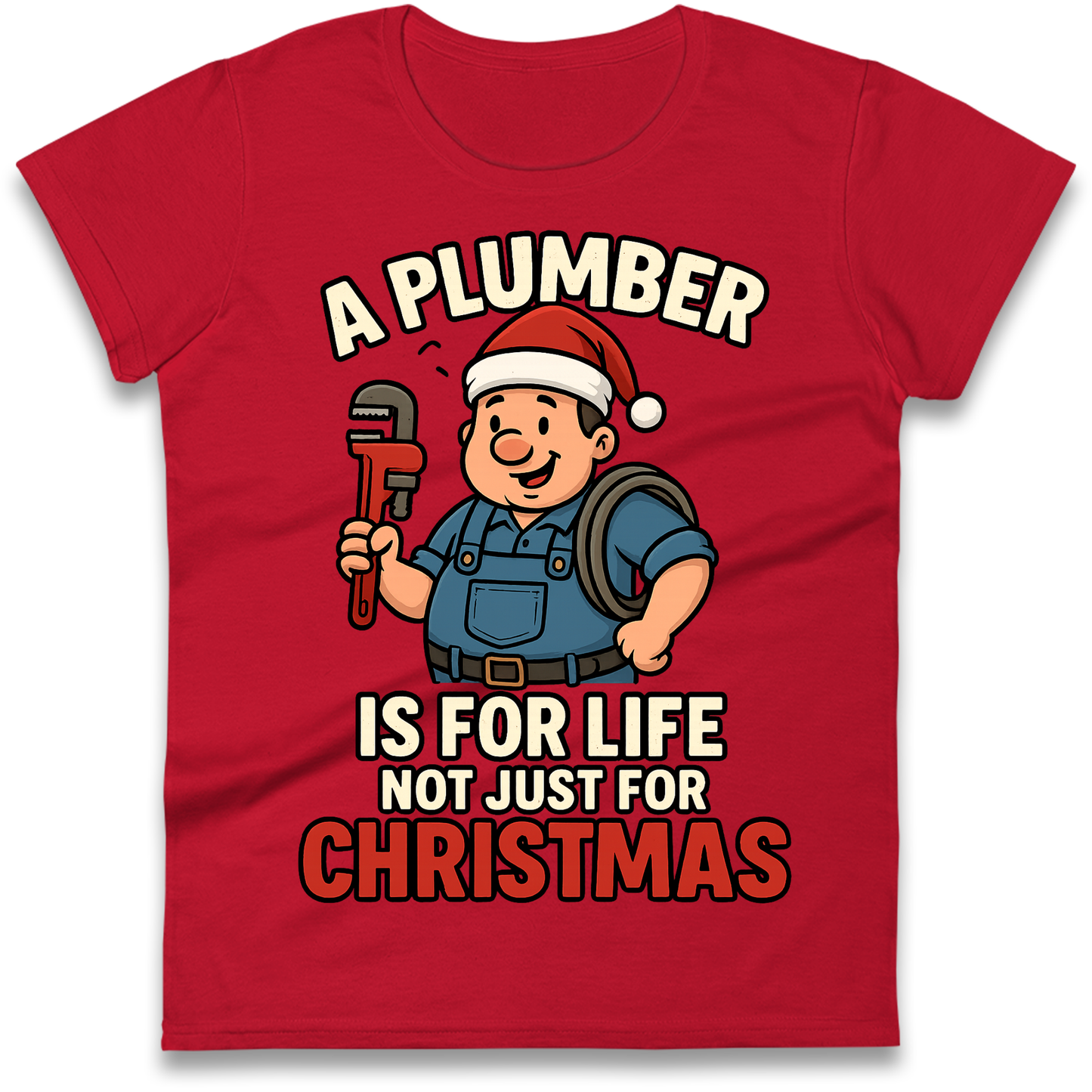 Plumber Christmas Ladies Shirt