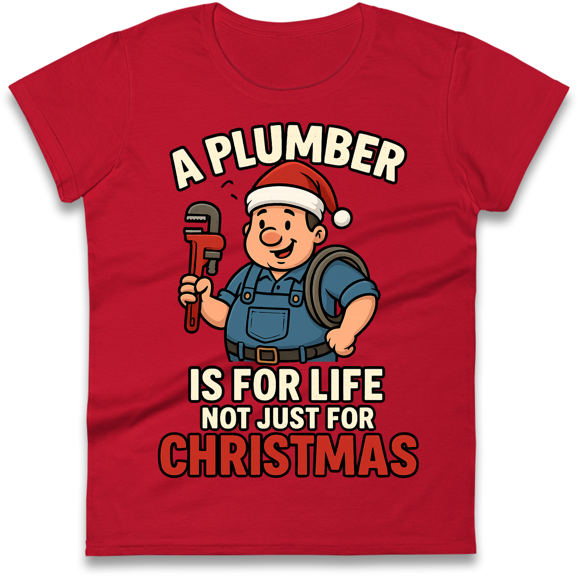 Plumber Christmas Ladies Shirt
