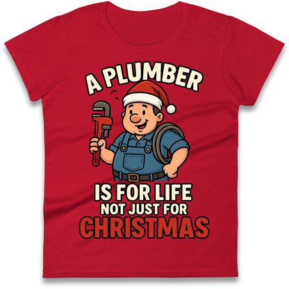 Plumber Christmas Ladies Shirt