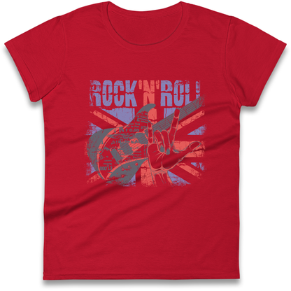 Rock N Roll Union Jack Ladies Shirt