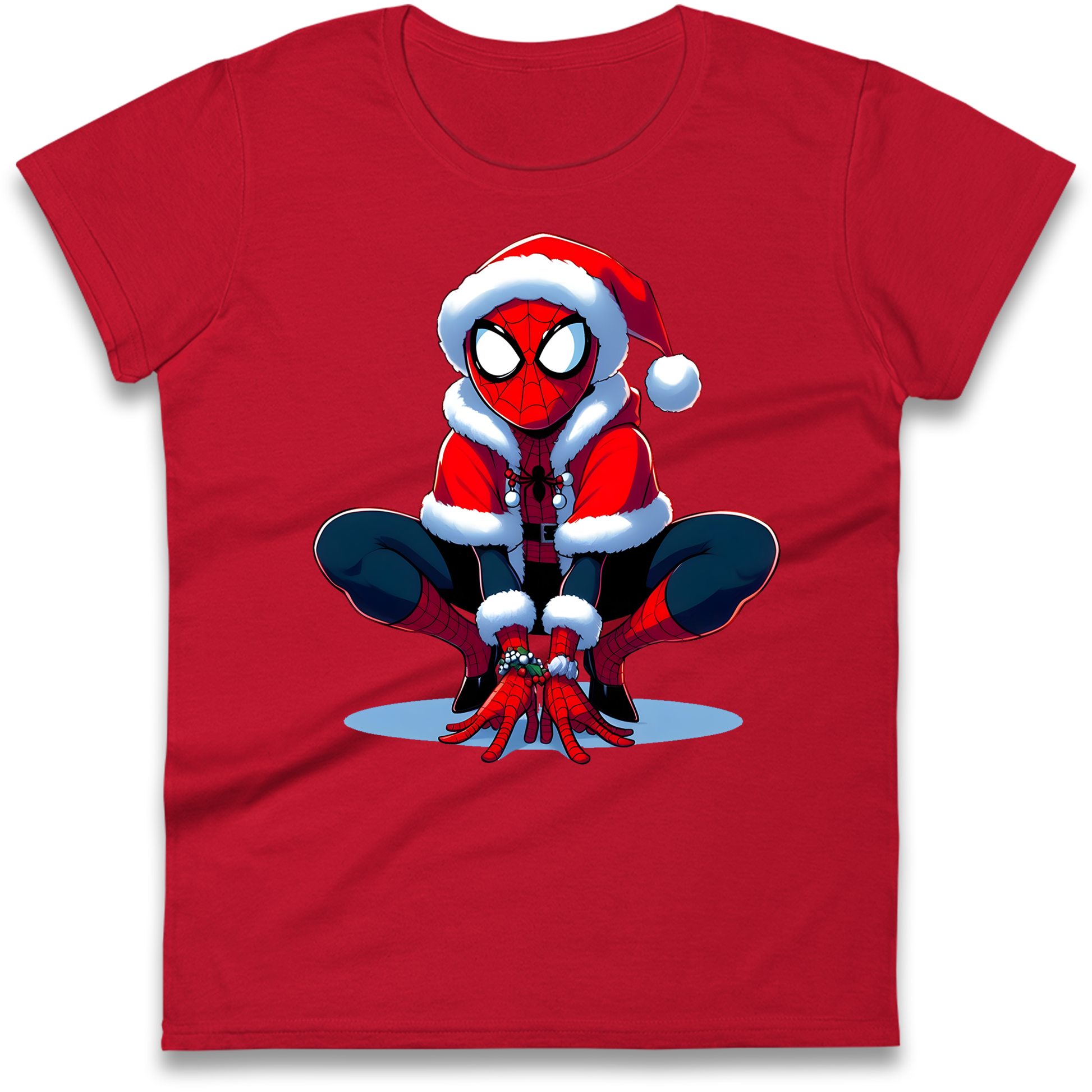 Spiderman Santa Ladies Shirt