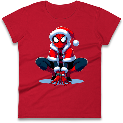 Spiderman Santa Ladies Shirt