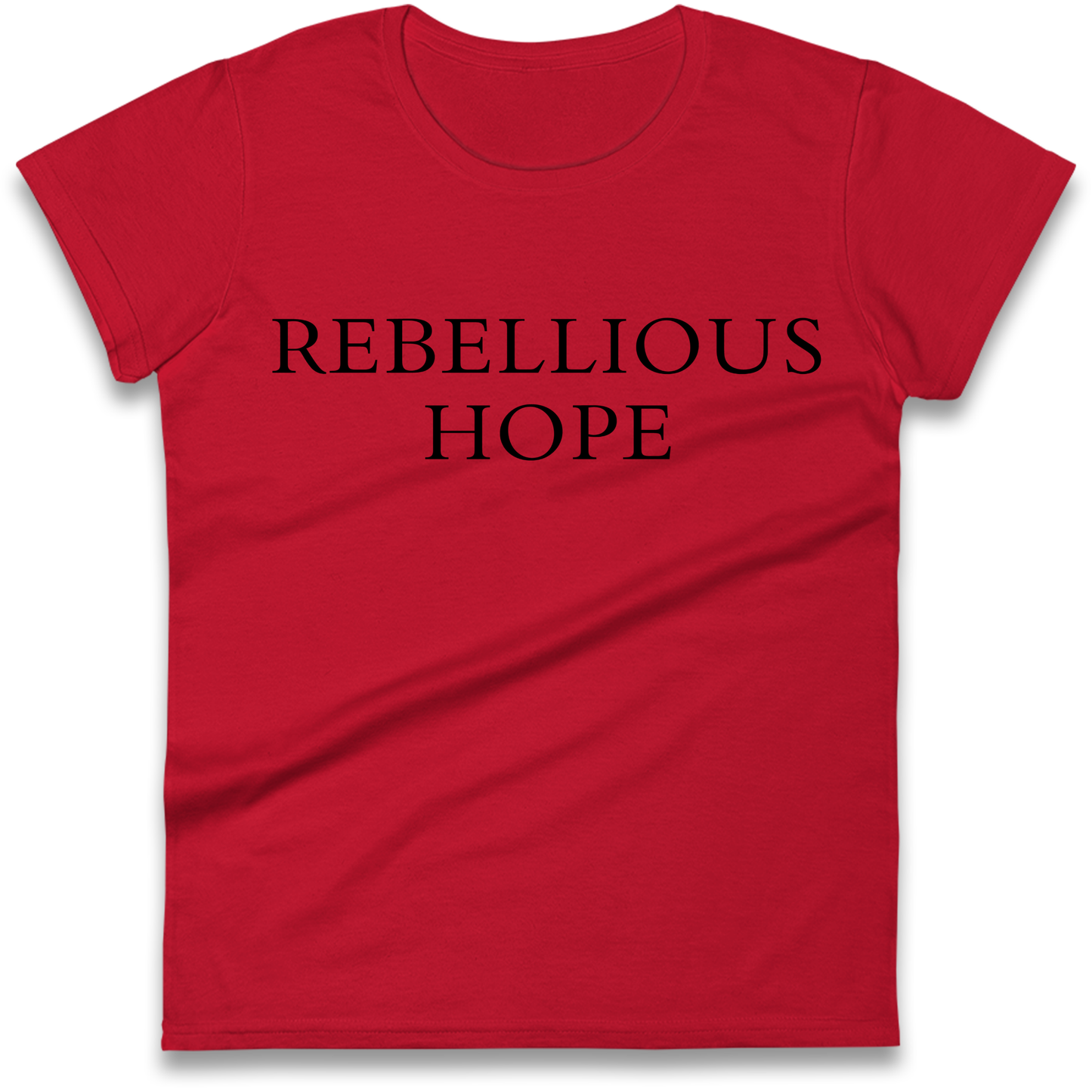 Rebellious Hope Embroidered Ladies Shirt