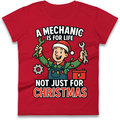Mechanic Christmas Ladies Shirt