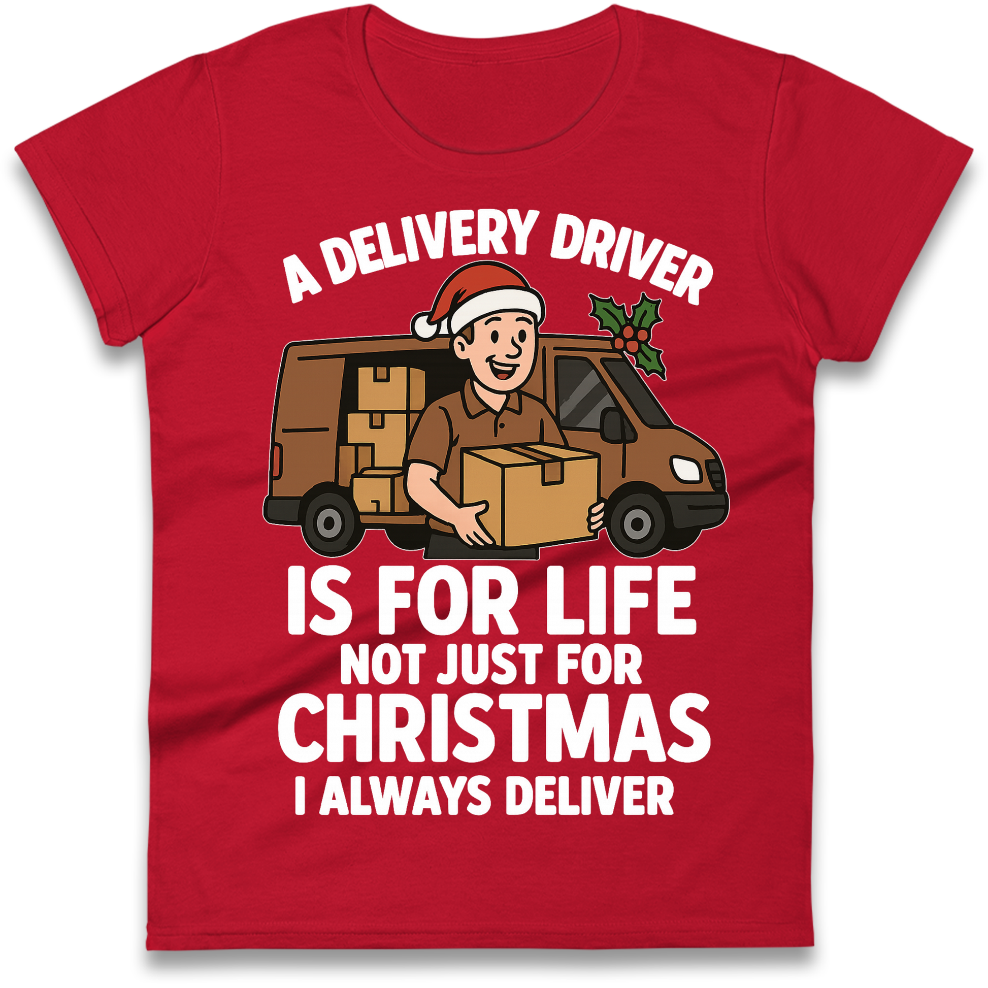 Delivery Driver Christmas Ladies Shirt