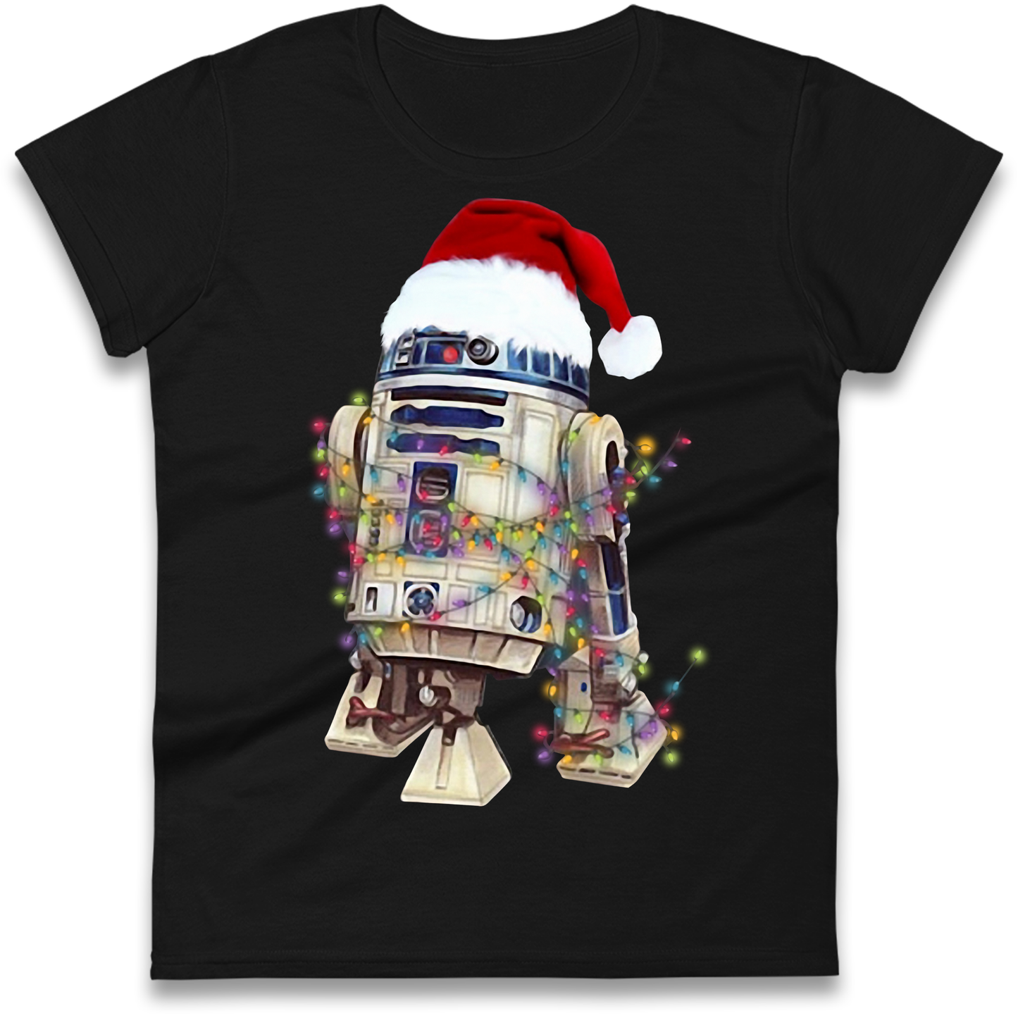 R2D2 Christmas Santa Christmas Ladies Shirt