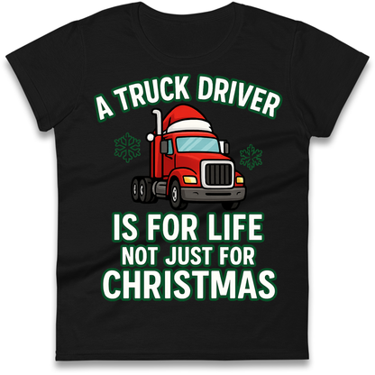Truck Driver Christmas Ladies Shirt