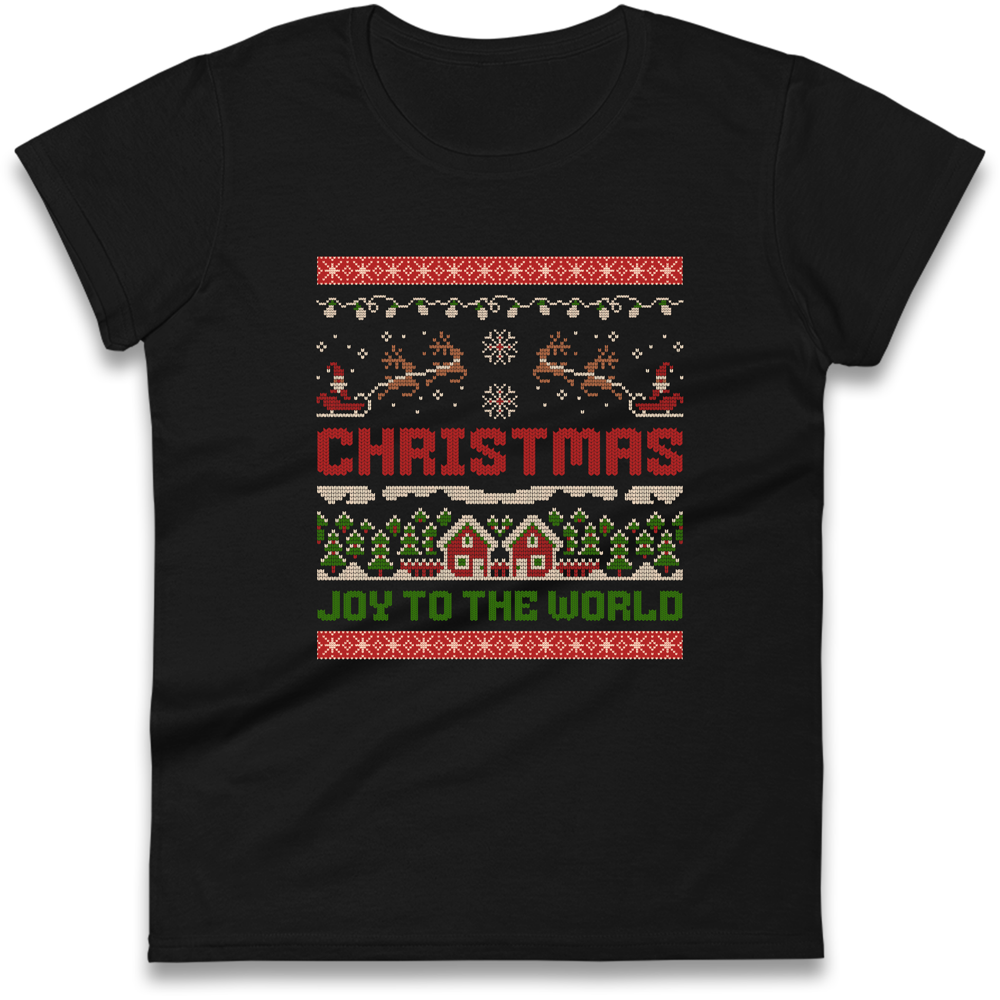 Christmas Joy to the World Christmas Ladies Shirt