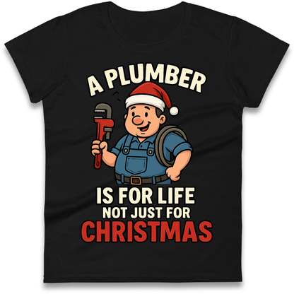 Plumber Christmas Ladies Shirt