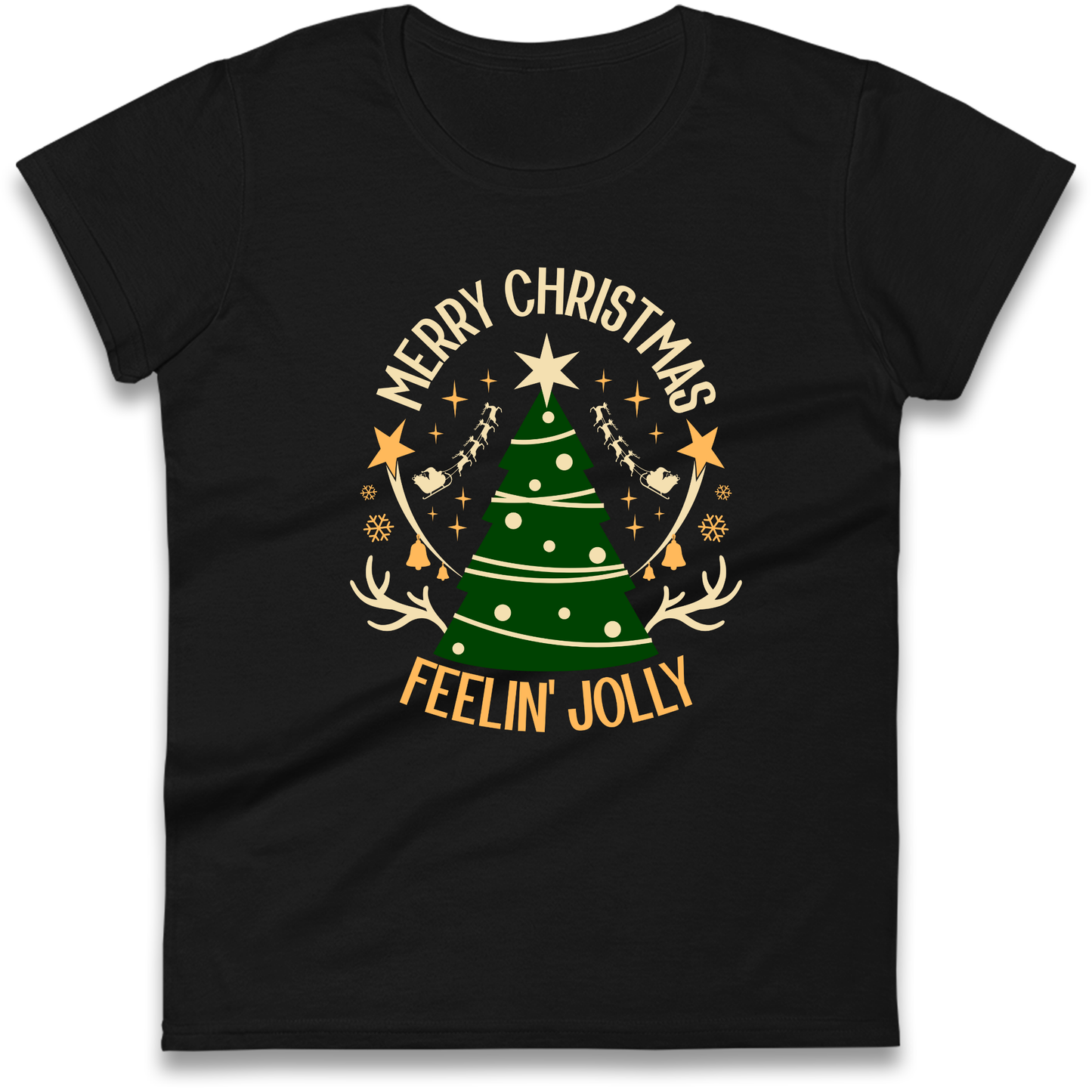 Merry Christmas Feeling Jolly Christmas Ladies Shirt