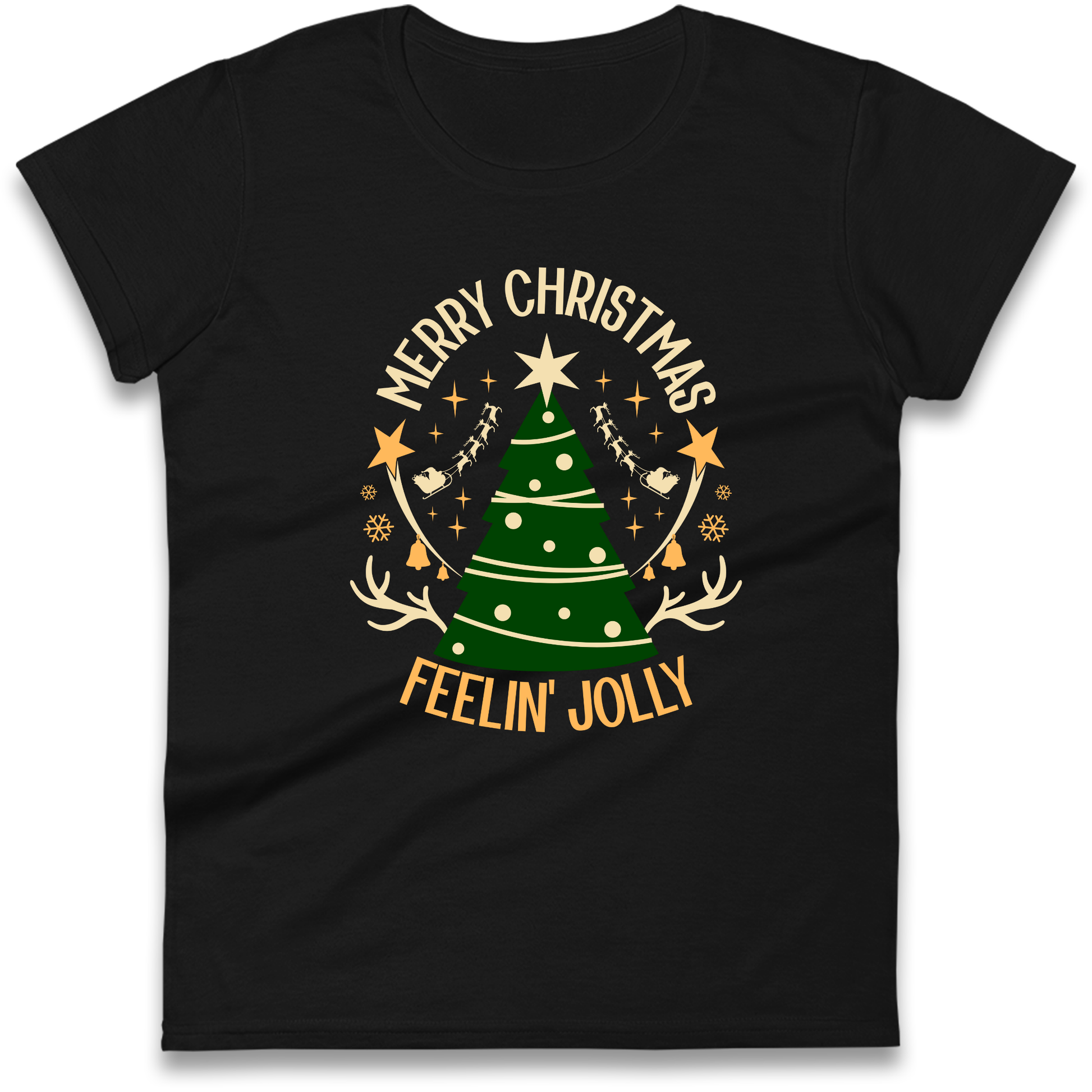 Merry Christmas Feeling Jolly Christmas Ladies Shirt