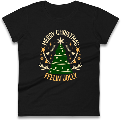 Merry Christmas Feeling Jolly Christmas Ladies Shirt