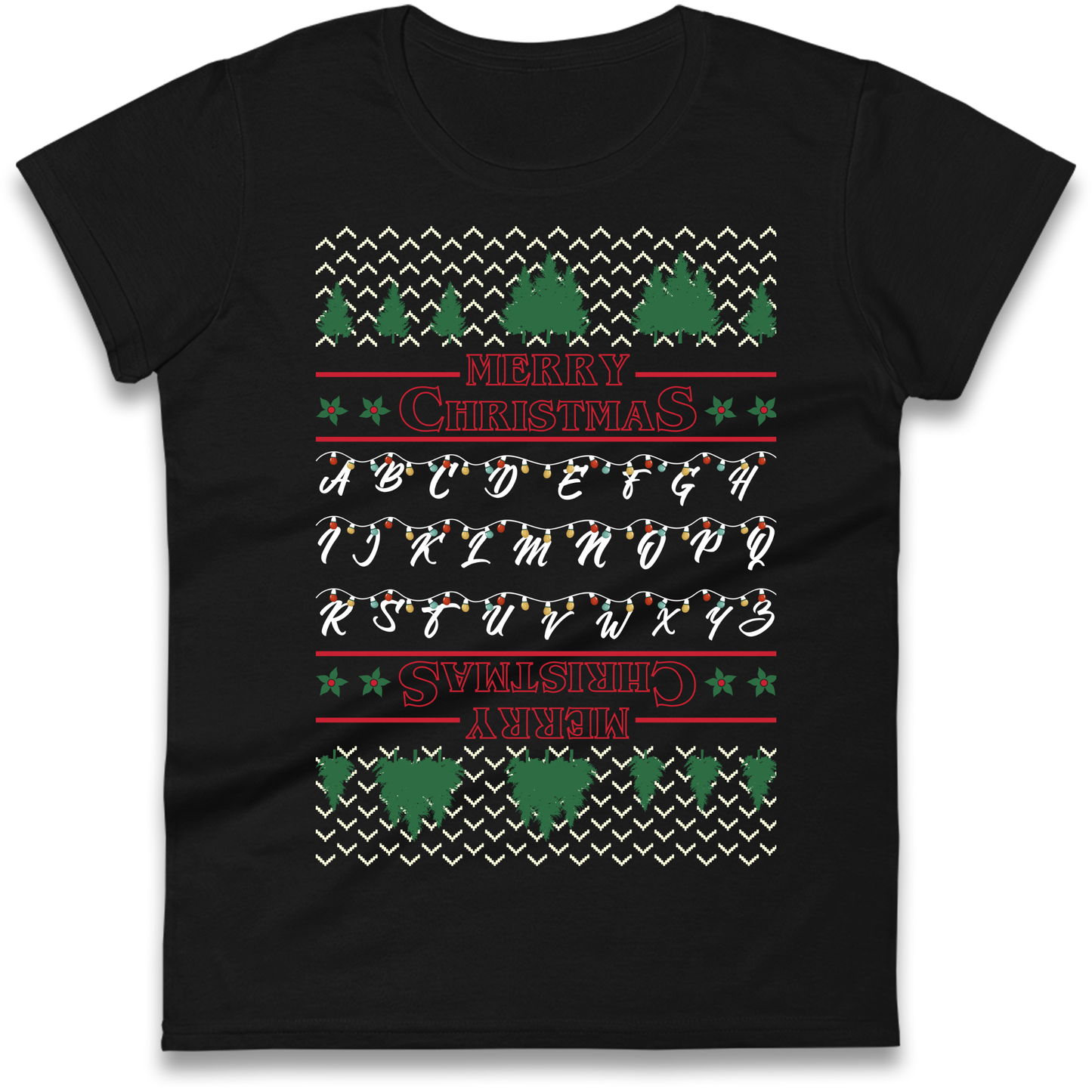 stranger things christmas jumper Ladies Shirt