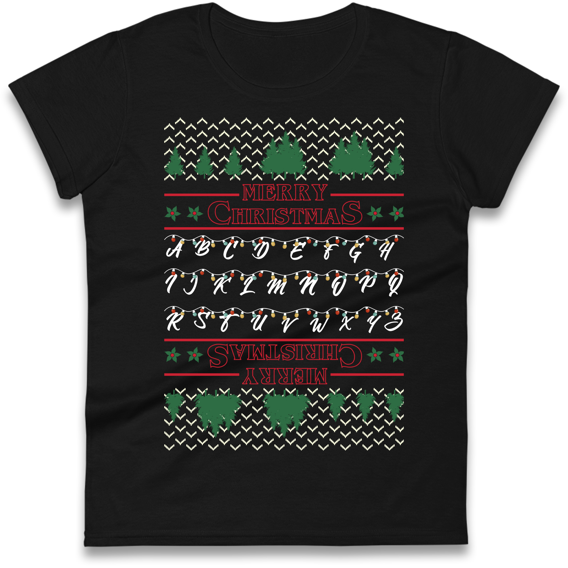 stranger things christmas jumper Ladies Shirt