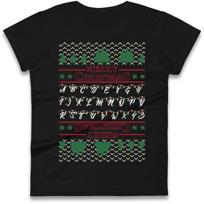 stranger things christmas jumper Ladies Shirt