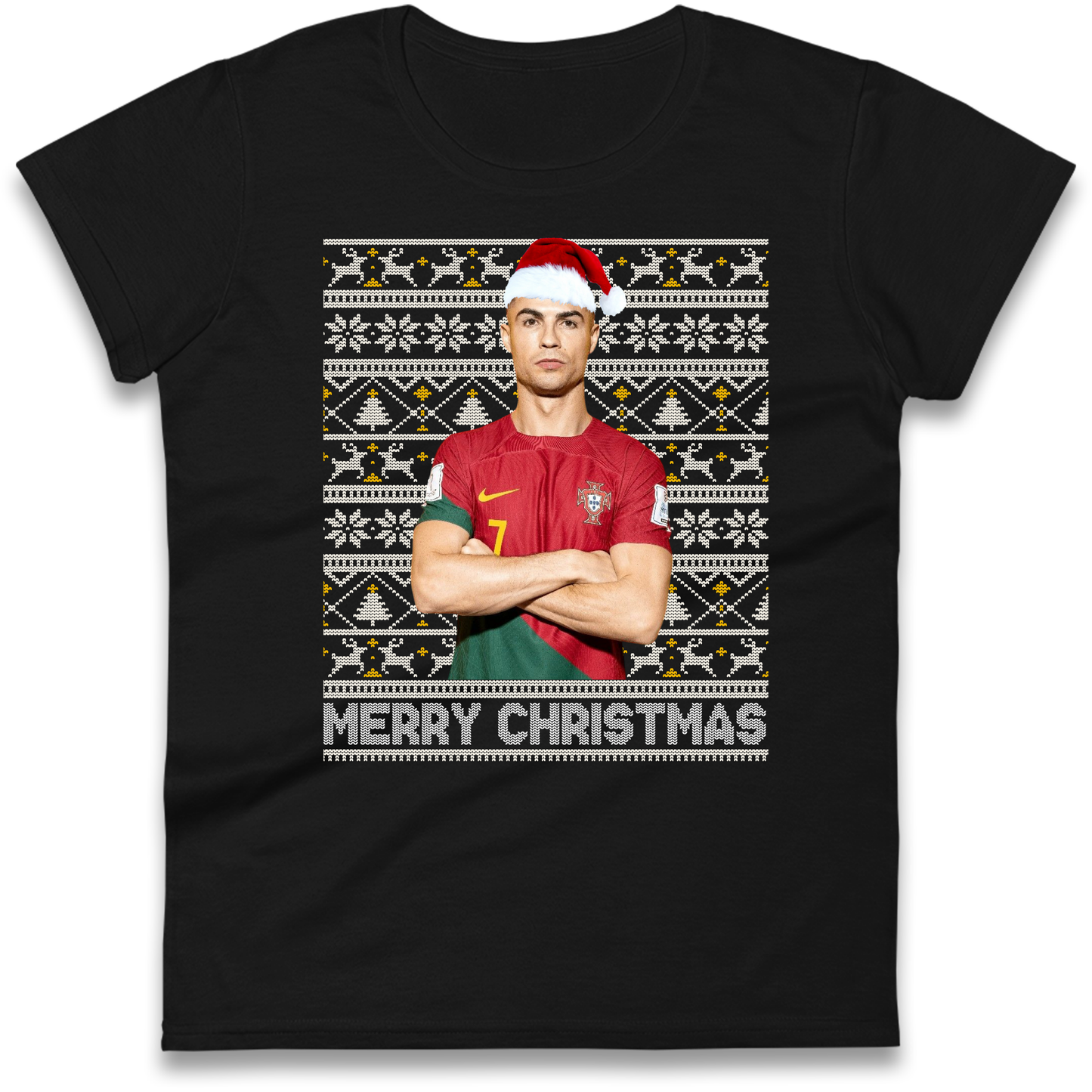 Merry Christmas Ronaldo Ladies Shirt