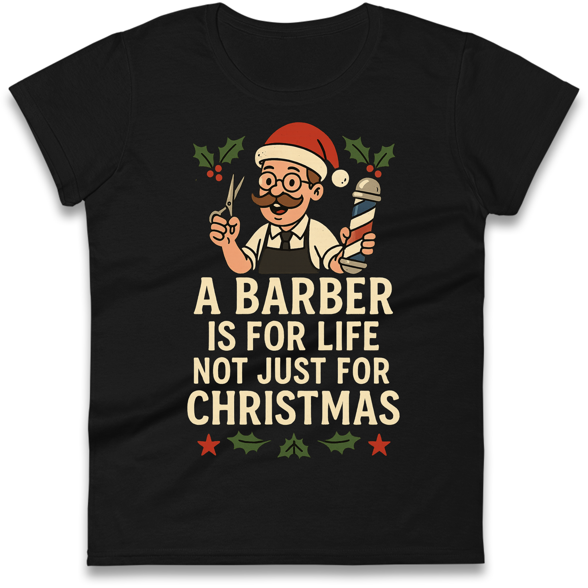 Barber Christmas Ladies Shirt