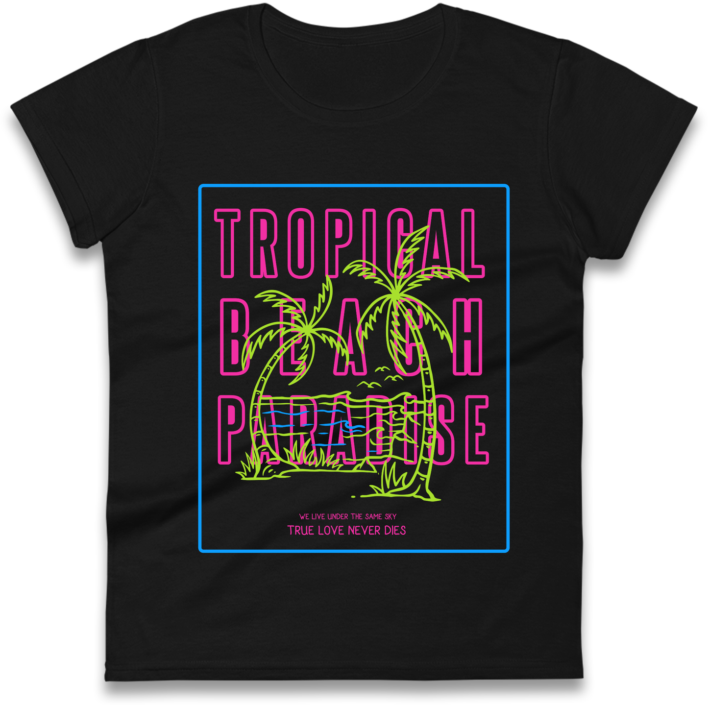 Tropical Beach Paradise Ladies Shirt
