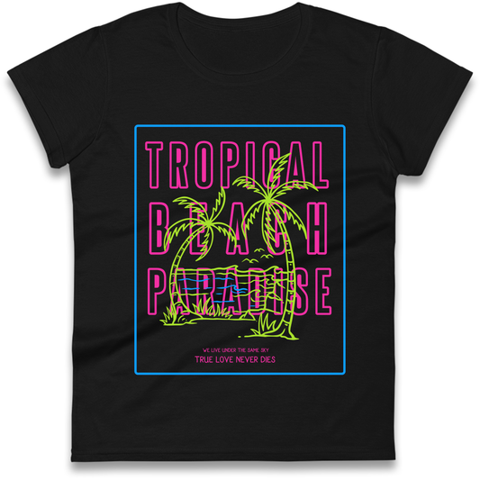 Tropical Beach Paradise Ladies Shirt