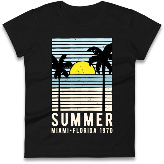 Summer Miami Florida 1970 Ladies Shirt